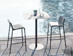 LEVEL Roku Outdoor Bar Stool In Matt Charcoal -Level Furniture Outlet Store 2 charcoal