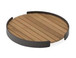 LEVEL Fino Outdoor Tray Round -Charcoal