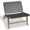 LEVEL Brooklyn Lounge Chair - Woven Black Seat / Natural Frame