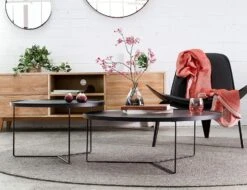 LEVEL Alora Coffee Table - Black - Black - Medium -Level Furniture Outlet Store Alora 0000 Black Set