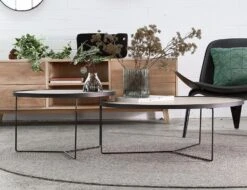 LEVEL Alora Coffee Table - Black - Oak - Medium -Level Furniture Outlet Store Alora 0001 Black oak