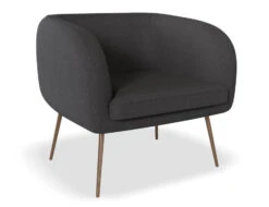 LEVEL Amour Lounge Chair - Storm Grey - Brushed Matt Bronze Legs -Level Furniture Outlet Store Amour DarkGrey Bronze MAIN