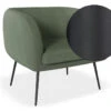 LEVEL Amour Lounge Chair - Kelp Green - Matt Black Legs
