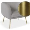 LEVEL Amour Lounge Chair - Cloud Grey - Brushed Matt Gold Legs