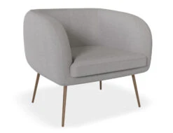 LEVEL Amour Lounge Chair - Cloud Grey - Brushed Matt Bronze Legs 6 LEVEL Amour Lounge Chair - Cloud Grey - Brushed Matt Bronze Legs -Level Furniture Outlet Store Amour Grey Bronze MAIN