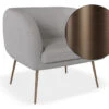LEVEL Amour Lounge Chair - Cloud Grey - Brushed Matt Bronze Legs