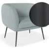 LEVEL Amour Lounge Chair - Sky Blue - Matt Black Legs