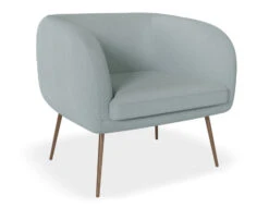 LEVEL Amour Lounge Chair - Sky Blue - Brushed Matt Bronze Legs 6 LEVEL Amour Lounge Chair - Sky Blue - Brushed Matt Bronze Legs -Level Furniture Outlet Store Amour LightBlue Bronze MAIN