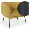 LEVEL Amour Lounge Chair - Tuscan Yellow - Matt Black Legs