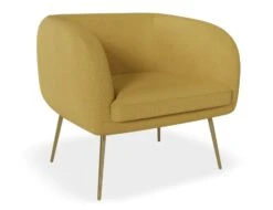 LEVEL Amour Lounge Chair - Tuscan Yellow - Brushed Matt Gold Legs -Level Furniture Outlet Store Amour Yellow Brass MAIN 13637a30 c48d 4e22 a25d f22b89fbfcca
