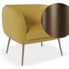LEVEL Amour Lounge Chair - Tuscan Yellow - Brushed Matt Bronze Legs