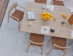 LEVEL Andi Armchair - Natural - With Pad - With Black Vegan Leather Cushion -Level Furniture Outlet Store Andi Chairs Armchairs Natural TanPad 2