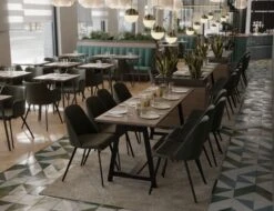 LEVEL Andorra Armchair Vintage Green Seat -Level Furniture Outlet Store Andorra Diningchair Green Lifestyle 2