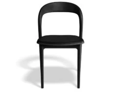 LEVEL Mia Chair - Black Ash With Pad - Vintage Green Vegan Leather Seat Pad -Level Furniture Outlet Store B100229203 p4 mia diningchair black blackvinyl front c87fe7c4 8ae8 4dd7 8a8d 814d25076999