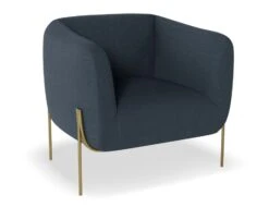 LEVEL Belle Lounge Chair - Midnight Blue - Matt Black Legs -Level Furniture Outlet Store Belle Dark Blue Brass MAIN2 feeb3ee2 aacc 4552 b412 86e9ee1b3b9b