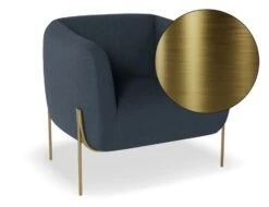 LEVEL Belle Lounge Chair - Midnight Blue - Matt Black Legs -Level Furniture Outlet Store Belle Dark Blue Brass SWATCH2 2637ec11 3586 4696 88d9 edc650a0cdbb