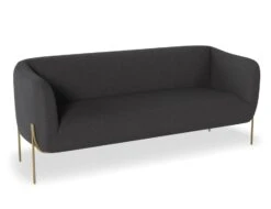 LEVEL Belle 2.5 Seater Sofa - Storm Grey - Brushed Matt Gold Legs -Level Furniture Outlet Store Belle Dark Grey Brass MAIN efb62333 a48a 4088 b9de 028879f1503f