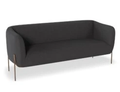 LEVEL Belle 2.5 Seater Sofa - Storm Grey - Brushed Matt Gold Legs -Level Furniture Outlet Store Belle Dark Grey Bronze MAIN fe8195df 42c0 4ecd 98fd 43d93ebc2902