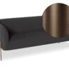 LEVEL Belle 2.5 Seater Sofa - Storm Grey - Brushed Matt Bronze Legs