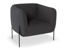 LEVEL Belle Lounge Chair - Storm Grey - Matt Black Legs -Level Furniture Outlet Store Belle Dark Grey MAIN 53385c52 07fd 4e25 aaa2 86c81933402a