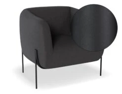 LEVEL Belle Lounge Chair - Storm Grey - Brushed Matt Gold Legs -Level Furniture Outlet Store Belle Dark Grey MattBlack SWATCH 1ff901fe 761d 4258 9a68 d499c51a8108