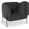 LEVEL Belle Lounge Chair - Storm Grey - Matt Black Legs