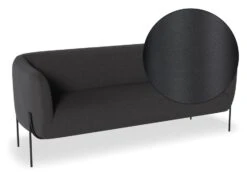 LEVEL Belle 2.5 Seater Sofa - Storm Grey - Brushed Matt Gold Legs -Level Furniture Outlet Store Belle Dark Grey MattBlack SWATCH de51dfd7 2d21 4b12 9ced e26d532aa324