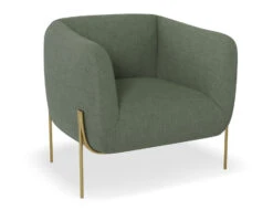 LEVEL Belle Lounge Chair - Kelp Green - Matt Black Legs -Level Furniture Outlet Store Belle Green Brass MAIN2 V2