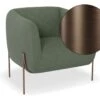 LEVEL Belle Lounge Chair - Kelp Green - Brushed Matt Bronze Legs