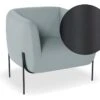 LEVEL Belle Lounge Chair - Sky Blue - Matt Black Legs
