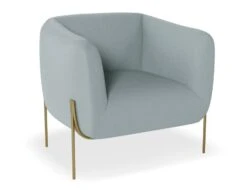 LEVEL Belle Lounge Chair - Sky Blue - Matt Black Legs -Level Furniture Outlet Store Belle Light Brass MAIN2 a39d6441 6588 40eb adc6 7a0707e20487