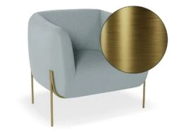 LEVEL Belle Lounge Chair - Sky Blue - Matt Black Legs -Level Furniture Outlet Store Belle Light Brass SWATCH2 caeb4cbf 26c7 441b b2de 0b8063851464