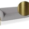 LEVEL Belle 2.5 Seater Sofa - Cloud Grey - Brushed Matt Gold Legs