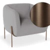 LEVEL Belle Lounge Chair - Cloud Grey - Brushed Matt Bronze Legs