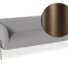 LEVEL Belle 2.5 Seater Sofa - Cloud Grey - Brushed Matt Bronze Legs