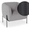 LEVEL Belle Lounge Chair - Cloud Grey - Matt Black Legs