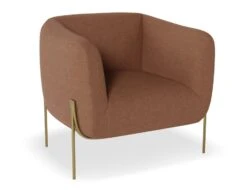 LEVEL Belle Lounge Chair - Terracotta Rust - Brushed Matt Gold Legs -Level Furniture Outlet Store Belle Rust Brass MAIN 8549a83c 299a 4115 9528 92cce1cbcf1b