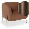 LEVEL Belle Lounge Chair - Terracotta Rust - Brushed Matt Bronze Legs