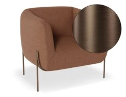 LEVEL Belle Lounge Chair - Terracotta Rust - Brushed Matt Gold Legs -Level Furniture Outlet Store Belle Rust Bronze SWATCH efa6a373 cd0d 4f90 9c15 633019a6e25e