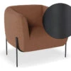 LEVEL Belle Lounge Chair - Terracotta Rust - Matt Black Legs