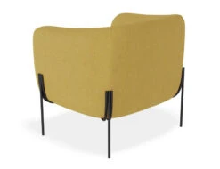 LEVEL Belle Lounge Chair - Tuscan Yellow - Matt Black Legs -Level Furniture Outlet Store Belle Yellow BACK