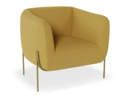 LEVEL Belle Lounge Chair - Tuscan Yellow - Brushed Matt Gold Legs -Level Furniture Outlet Store Belle Yellow Brass MAIN a416963e 6b7f 4d8f b3d4 e0db25488223
