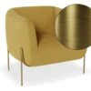 LEVEL Belle Lounge Chair - Tuscan Yellow - Brushed Matt Gold Legs