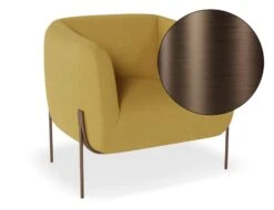 LEVEL Belle Lounge Chair - Tuscan Yellow - Matt Black Legs -Level Furniture Outlet Store Belle Yellow Bronze SWATCH