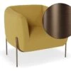 LEVEL Belle Lounge Chair - Tuscan Yellow - Brushed Matt Bronze Legs