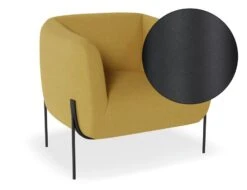 LEVEL Belle Lounge Chair - Tuscan Yellow - Matt Black Legs