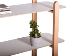 LEVEL Beni Storage Unit - 3 Shelves - Natural - White -Level Furniture Outlet Store Beni