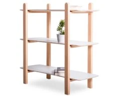 LEVEL Beni Storage Unit - 3 Shelves - Natural - White -Level Furniture Outlet Store Beni 3 Shel Storagel White e5fad00d 08f6 4637 9a6e dc9bc42924f4