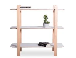 LEVEL Beni Storage Unit - 3 Shelves - Natural - White