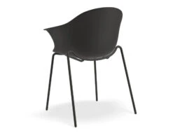 LEVEL Pebble Armchair Black With Shell Seat - 4 Post Base -Level Furniture Outlet Store BlackSeat 4PostBaseBlack BACK